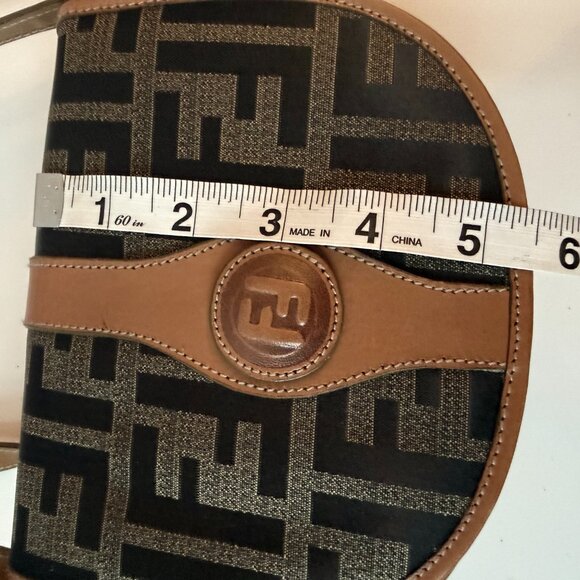 Vintage Zucca Print Saddle Bag | Monogram Logo 90s Style - Picture 12 of 13